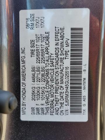 2016 HONDA CR-V SE - 5J6RM3H45GL025516