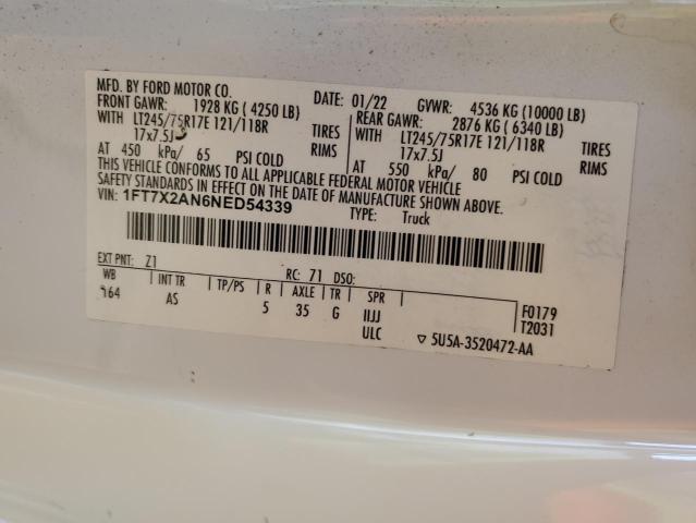 2022 FORD F250 SUPER - 1FT7X2AN6NED54339
