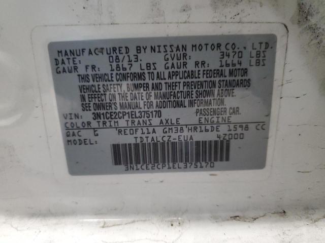 2014 NISSAN VERSA NOTE #3129765881