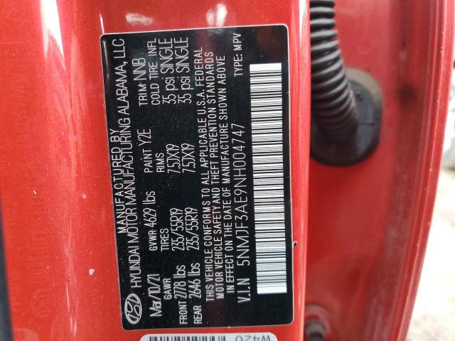 2022 HYUNDAI TUCSON SEL - 5NMJF3AE9NH004747