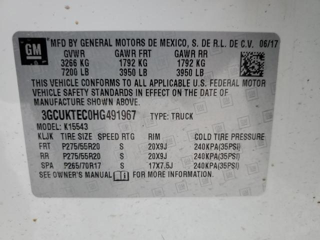 2017 CHEVROLET SILVERADO - 3GCUKTEC0HG491967