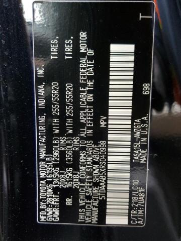2024 TOYOTA GRAND HIGH - 5TDAAAB5XRS040998
