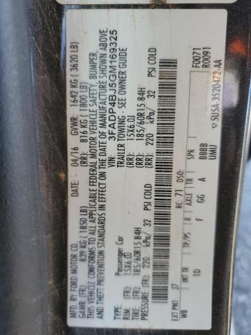 2016 FORD FIESTA SE - 3FADP4BJ5GM169325