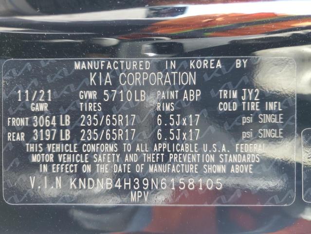 2022 KIA CARNIVAL L - KNDNB4H39N6158105