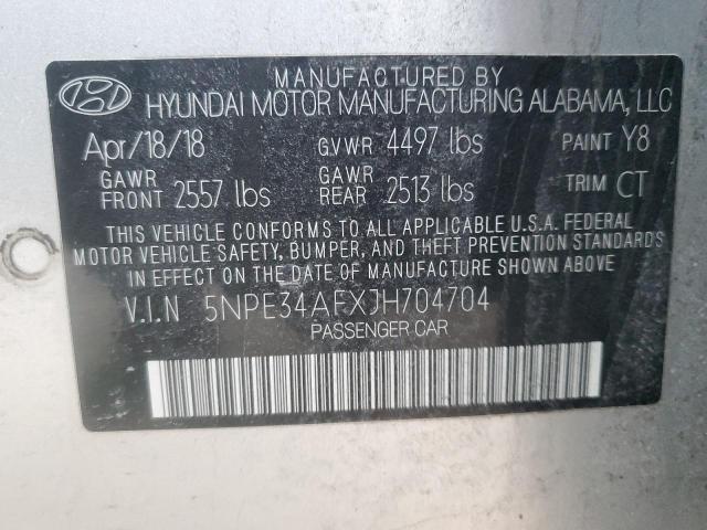 2018 HYUNDAI SONATA SPO - 5NPE34AFXJH704704