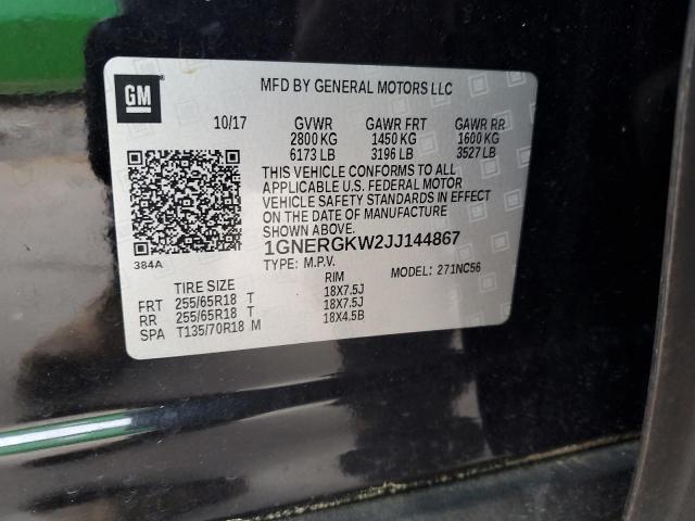 2018 CHEVROLET TRAVERSE L - 1GNERGKW2JJ144867