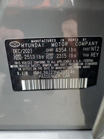 2022 HYUNDAI SONATA LIM KMHL34J23NA203246