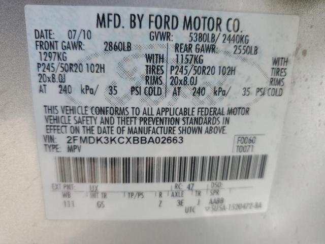 2011 FORD EDGE LIMIT - 2FMDK3KCXBBA02663