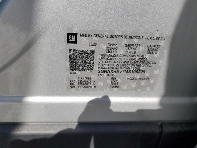 2021 CHEVROLET EQUINOX LS - 3GNAXHEV7MS106325