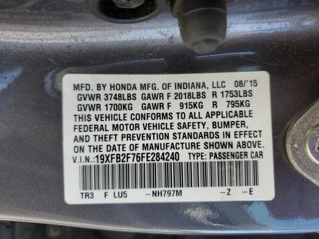 2015 HONDA CIVIC SE 19XFB2F76FE284240