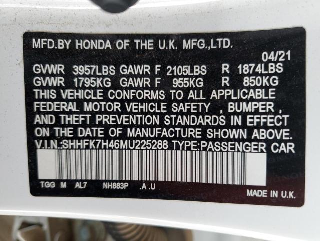 2021 HONDA CIVIC SPOR - SHHFK7H46MU225288