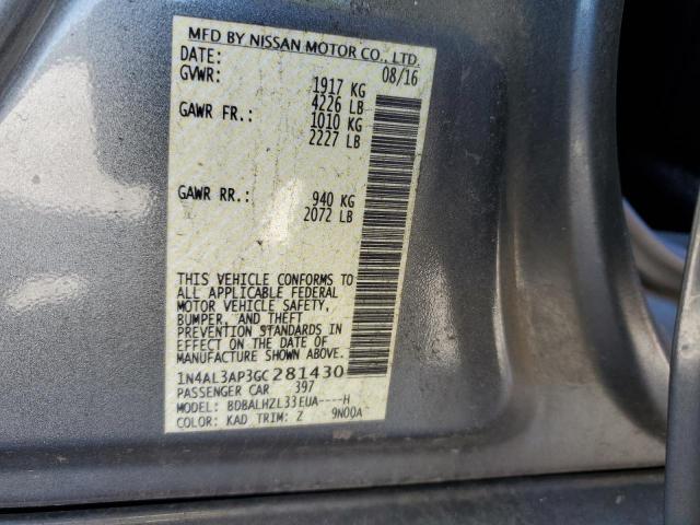 2016 NISSAN ALTIMA 2.5 - 1N4AL3AP3GC281430