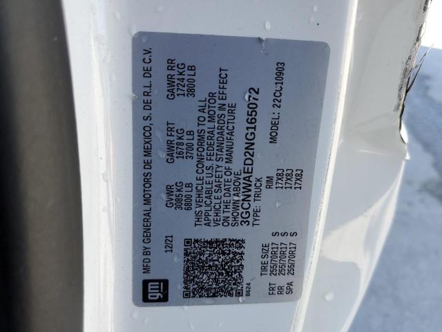 3GCNWAED2NG165072 2022 CHEVROLET ALL Models