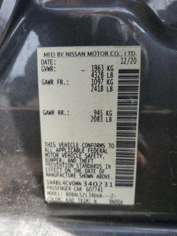2021 NISSAN ALTIMA SR - 1N4BL4CV0MN340231