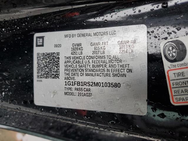 2021 CHEVROLET CAMARO LS 1G1FB1RS2M0103580