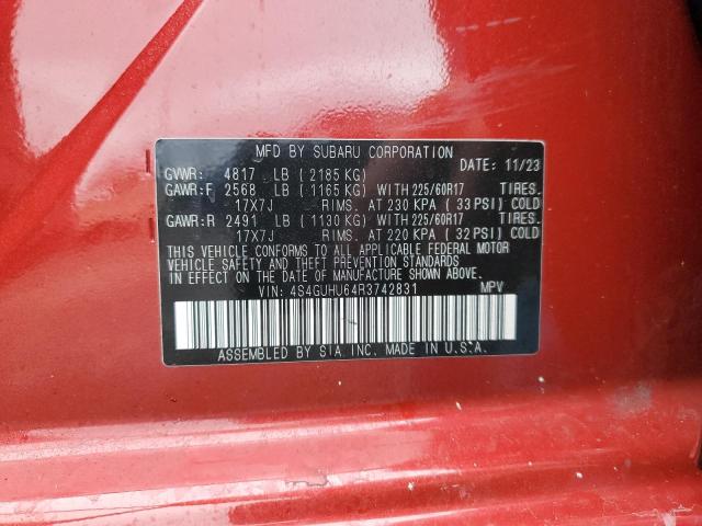 2024 SUBARU CROSSTREK 4S4GUHU64R3742831