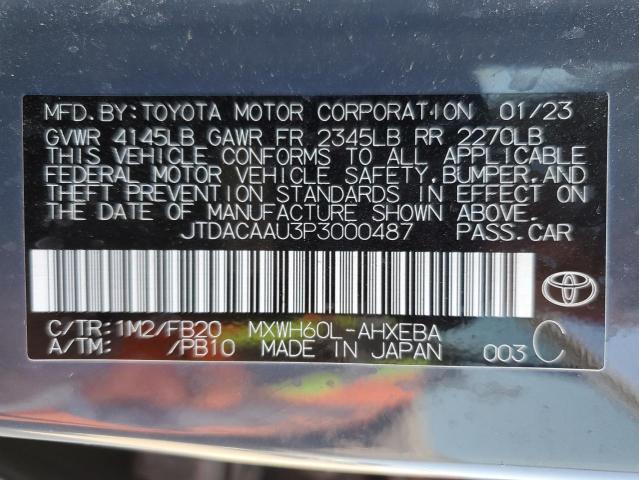 2023 TOYOTA PRIUS LE - JTDACAAU3P3000487