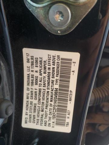19XFC2F51HE049694 2017 HONDA CIVIC