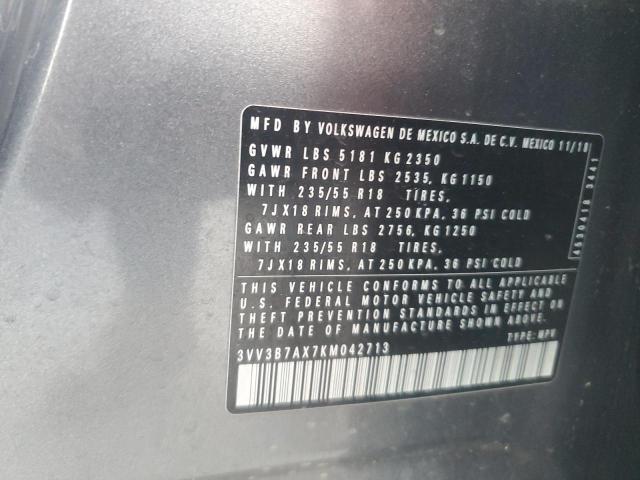 2019 VOLKSWAGEN TIGUAN SE - 3VV3B7AX7KM042713