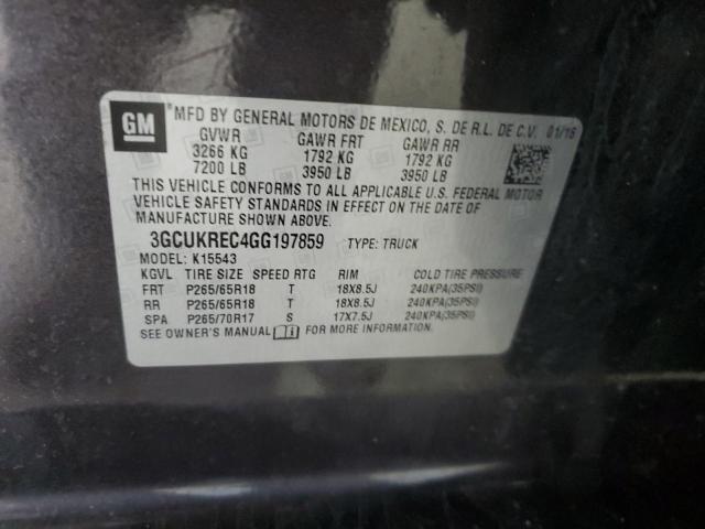 2016 CHEVROLET SILVERADO - 3GCUKREC4GG197859