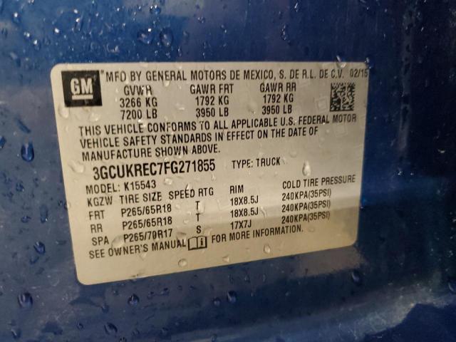 2015 CHEVROLET SILVERADO - 3GCUKREC7FG271855