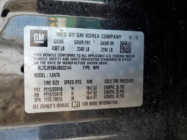 2018 CHEVROLET TRAX PREMI - KL7CJRSB4JB632144
