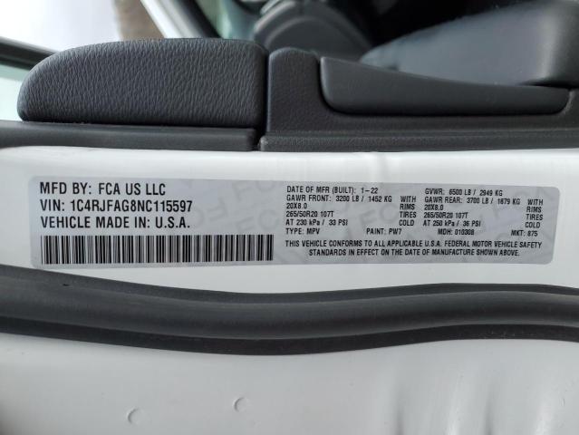 2022 JEEP GRAND CHER - 1C4RJFAG8NC115597