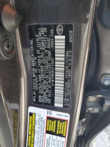 2019 TOYOTA CAMRY L - 4T1B11HK0KU711531