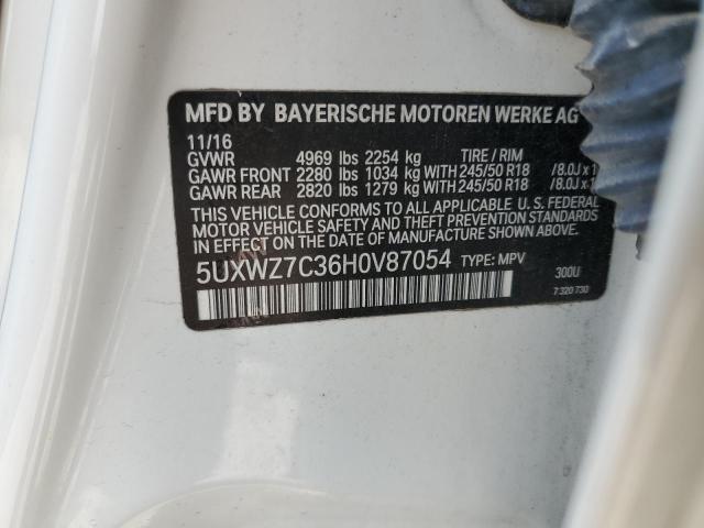 2017 BMW X3 SDRIVE2 - 5UXWZ7C36H0V87054