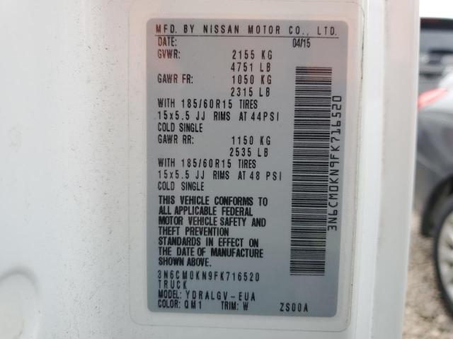 2015 NISSAN NV200 2.5S 3N6CM0KN0FK708080