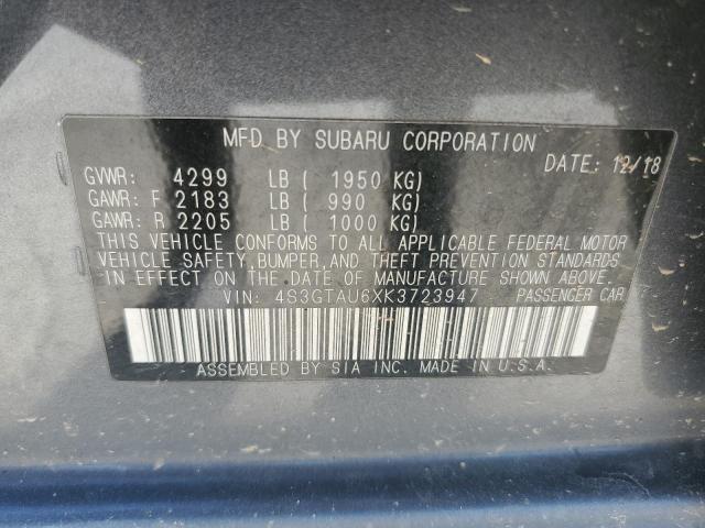 2019 SUBARU IMPREZA LI - 4S3GTAU6XK3723947