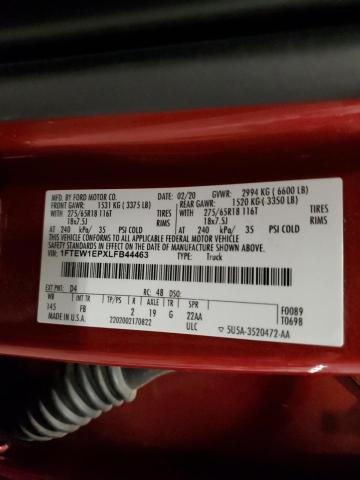 2020 FORD F150 SUPER - 1FTEW1EPXLFB44463