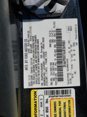 2016 FORD FUSION SE - 3FA6P0H7XGR269081