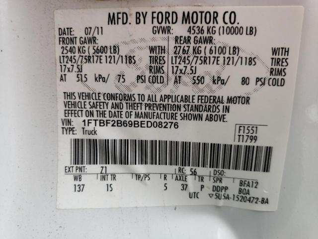 2011 FORD F250 SUPER - 1FTBF2B69BED08276