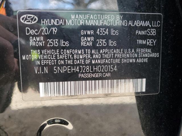 5NPEH4J28LH020154 2020 HYUNDAI SONATA