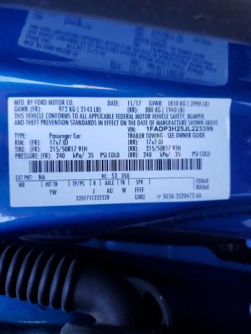 2018 FORD FOCUS SEL - 1FADP3H25JL223399