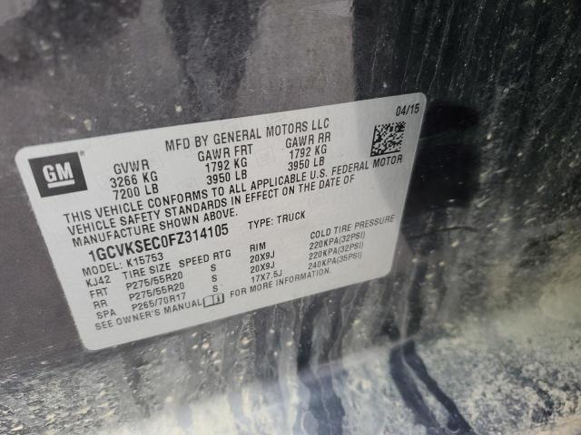 2015 CHEVROLET SILVERADO - 1GCVKSEC0FZ314105