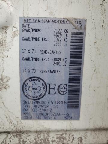 2017 NISSAN ROGUE SV - 5N1AT2MV1HC753846