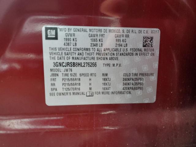 2017 CHEVROLET TRAX PREMI 3GNCJRSB8HL276266