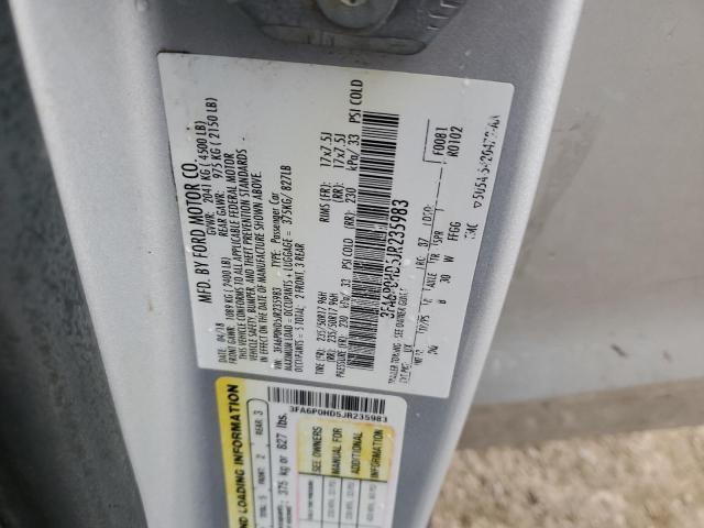 2018 FORD FUSION SE - 3FA6P0HD5JR235983
