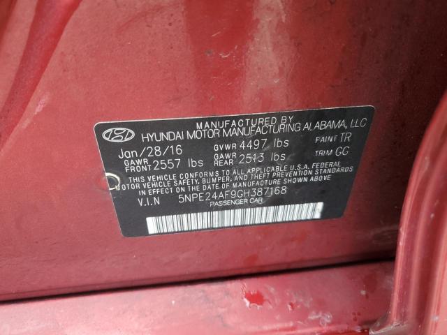 2016 HYUNDAI SONATA SE - 5NPE24AF9GH387168