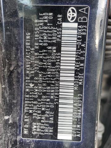 2017 TOYOTA COROLLA L - 5YFBURHE3HP589466