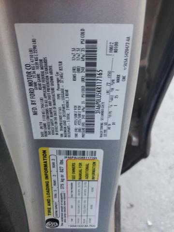 2019 FORD FUSION SE - 3FA6P0LU5KR117165