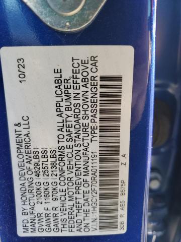 2024 HONDA ACCORD HYB - 1HGCY2F70RA011191