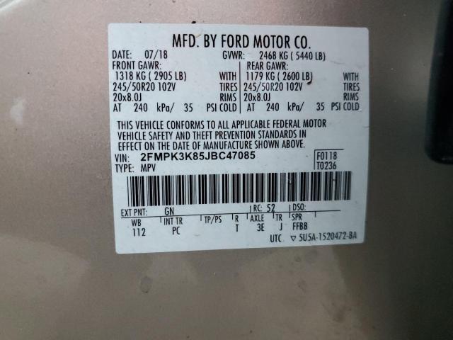 2018 FORD EDGE TITAN - 2FMPK3K85JBC47085