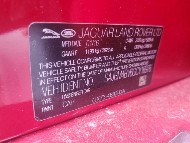 2016 JAGUAR XF S SAJBM4BV6GCY16976