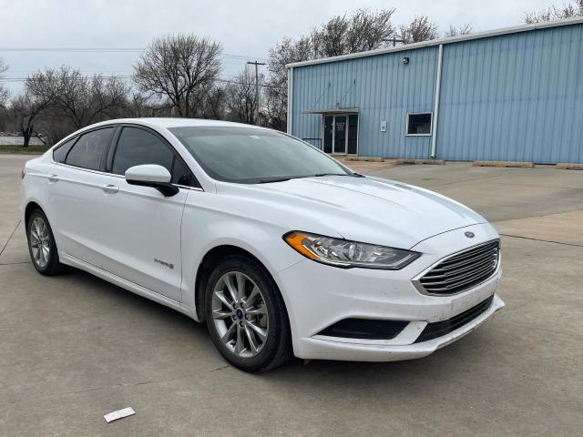 FORD FUSION S H 2017 white sedan 4d hybrid engine 3FA6P0UU5HR337204 photo #1