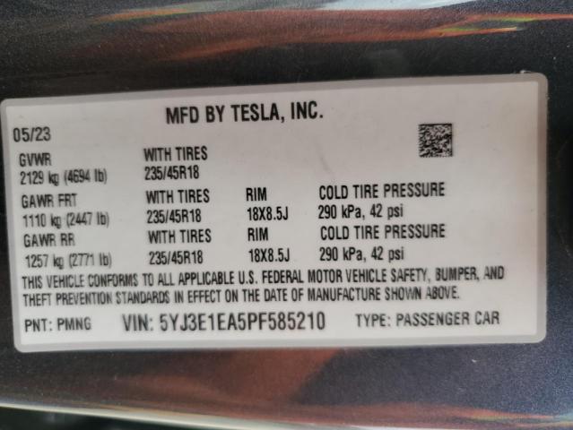 2023 TESLA MODEL 3 - 5YJ3E1EA5PF585210