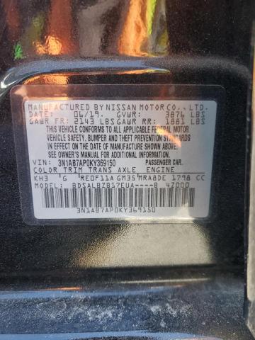 2019 NISSAN SENTRA 1.8 3N1AB7AP0KY369150