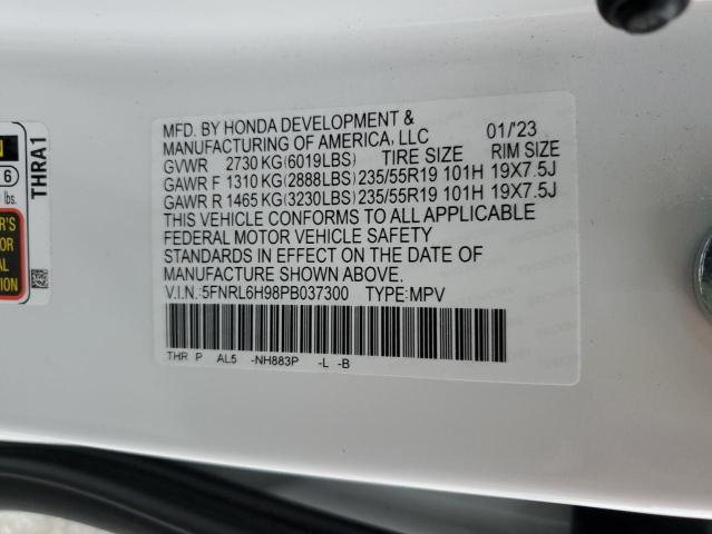 2023 HONDA ODYSSEY EL 5FNRL6H98PB037300